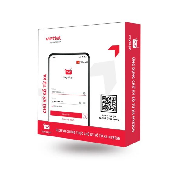 Gói chữ ký số từ xa Mysign 1 năm dành cho tổ chức